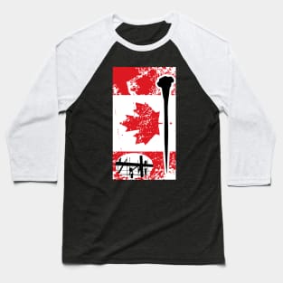 Scaffolders Canadian Flag Baseball T-Shirt